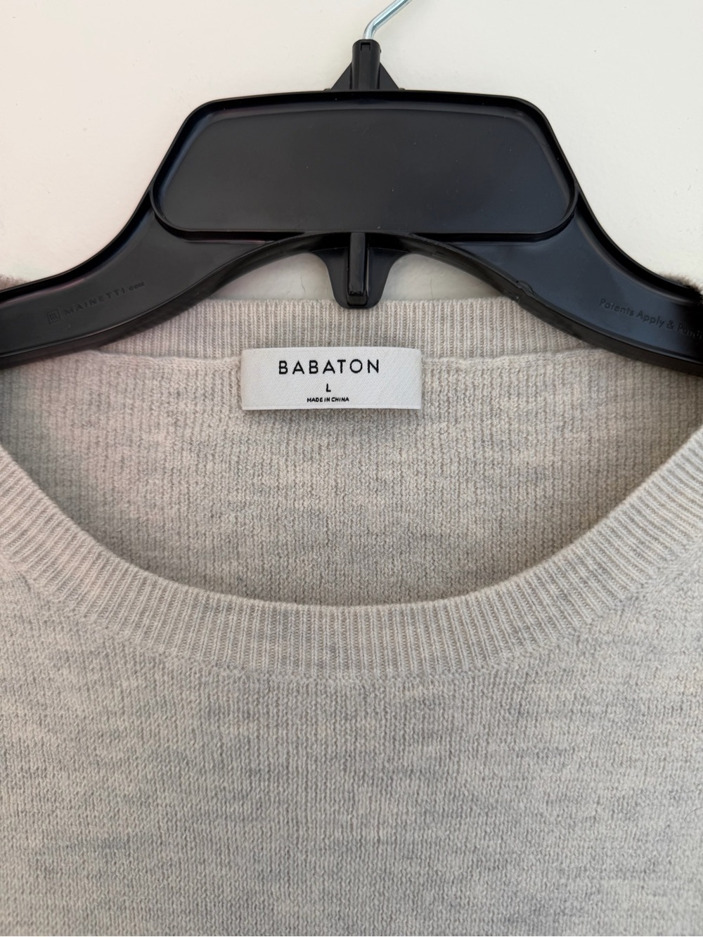 Babaton ($128) 100% Merino Wool Sweater Cream Beige Size L (Fits S/M) AS IS - Picture 3 of 9